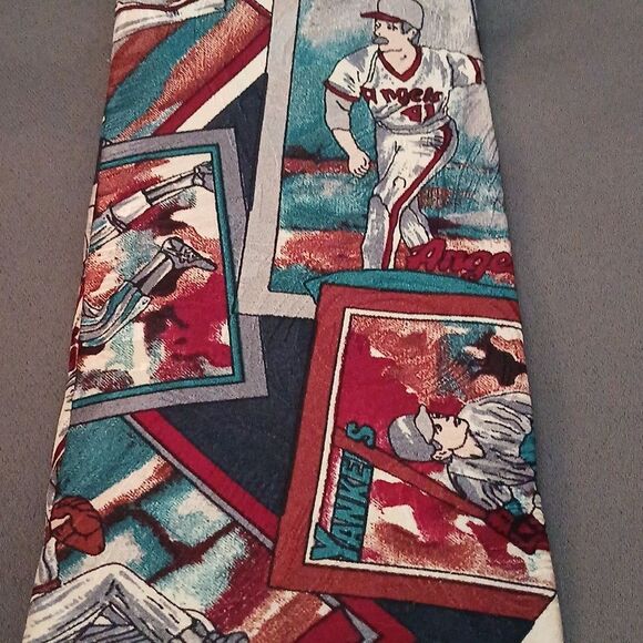 Zianetti Italian Silk Collection baseball tie Padres, Tigers, Angels, Yankees - Picture 3 of 7